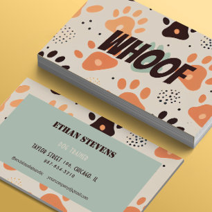 Carte De Visite Chien Professional Retro Paws