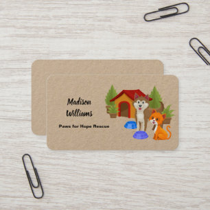 Carte De Visite Chien Secourt chien marche