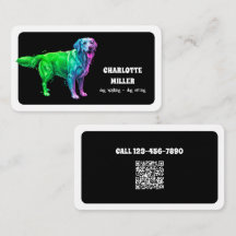 Chien Sitter Chien Walker Neon QR