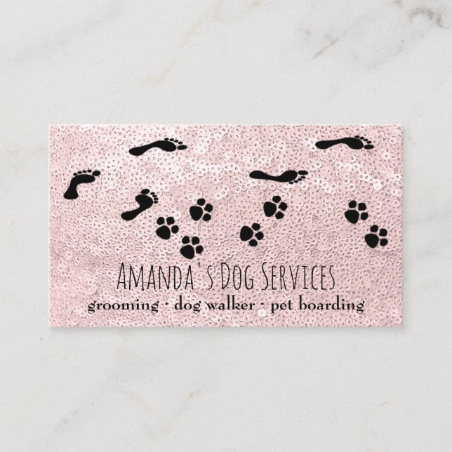Carte De Visite Chien Sitter Services pour animaux de compagnie Gr (Devant)