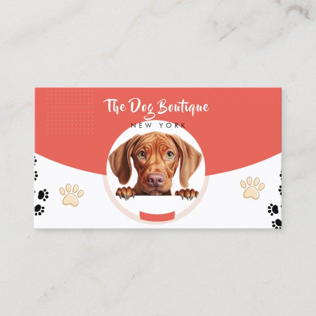 Carte De Visite Chien toiletter boutique animal de compagnie chic  (Devant)