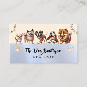 Carte De Visite Chien toiletter boutique animal de compagnie chic 