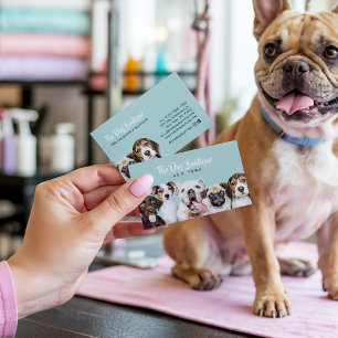 Carte De Visite Chien toiletter boutique animal de compagnie chic 