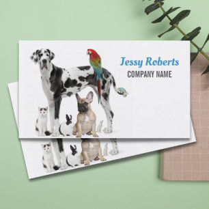 Carte De Visite Chien Walker Animal Care Vétérinaire Animaux assis