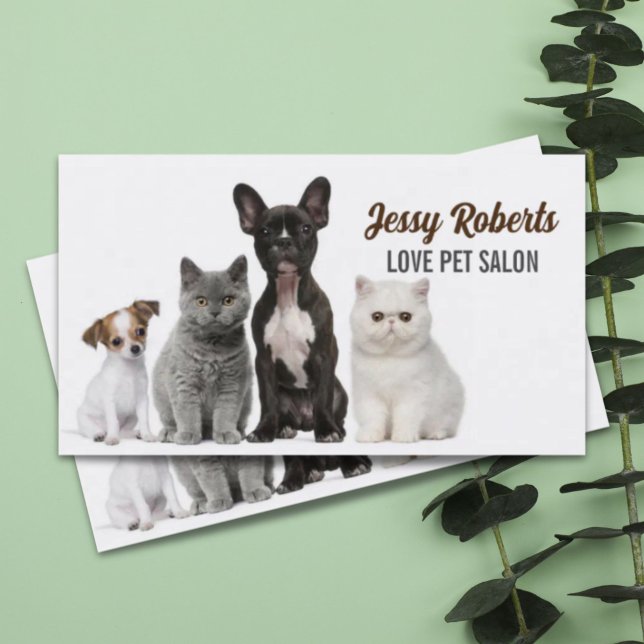 Carte De Visite Chien Walker Animal Care Vétérinaire Animaux assis (Dog Walker Animal Care Veterinarian Pet Sitting Business Card)