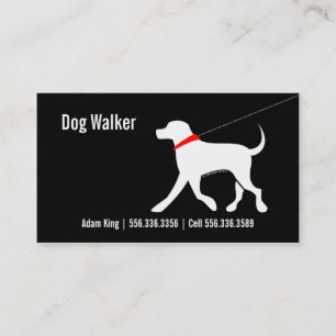 Carte De Visite Chien Walker Animal de compagnie Laboratoire d'aff