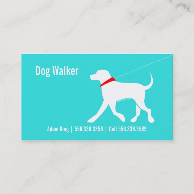 Carte De Visite Chien Walker Animaux de compagnie Laboratoire d'af (Devant)