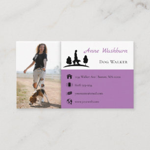 Carte De Visite Chien Walker   Entraîneur de chiens   Soins aux an