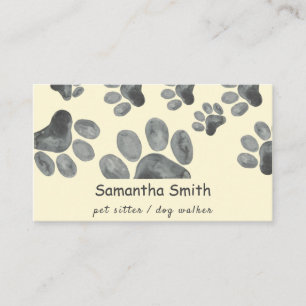 Carte De Visite Chien Walker pour animal de compagnie Sitter Paw C