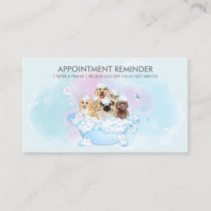 Carte De Visite Chiens bleus doux chats spa Groomer Rendez-vous