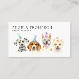 Carte De Visite Chiens de partie d'organisateur