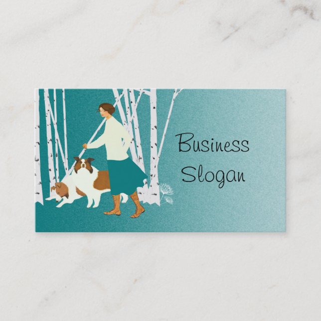Carte De Visite Chiens de service de soins pour animaux de compagn (Devant)
