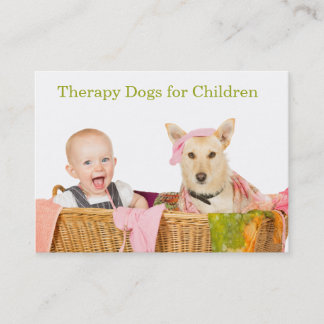 Carte De Visite Chiens de thérapie pour des enfants