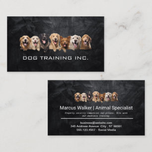 Carte De Visite Chiens heureux Entraîneur animal