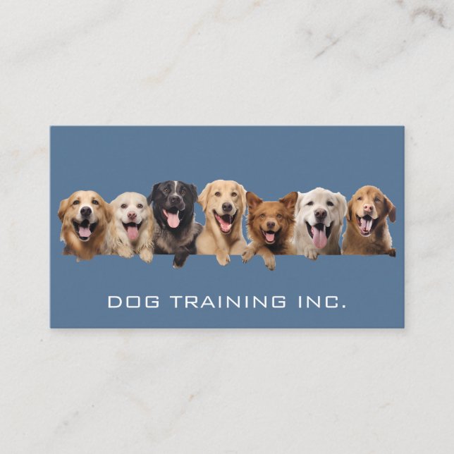 Carte De Visite Chiens souriants | Services animaux (Devant)
