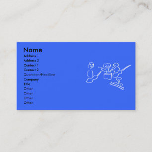 Carte De Visite Chiffre contour de bâton de blanc de bande