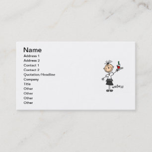 Carte De Visite Chiffre de bâton de serveuse