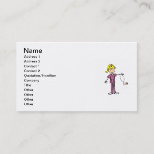 Carte De Visite Chiffre femelle blond T-shirts de bâton