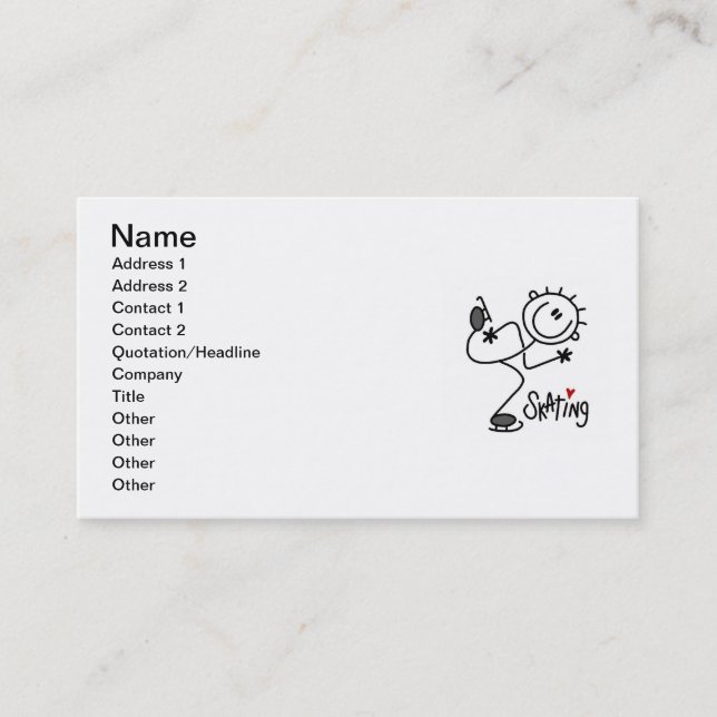 Carte De Visite Chiffre simple T-shirts et cadeaux de bâton de (Devant)
