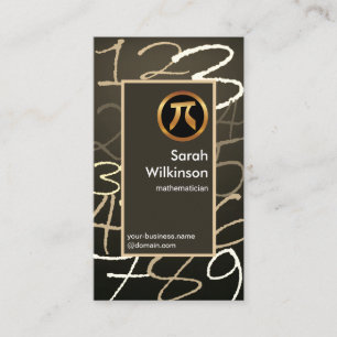 Carte De Visite Chiffres élégants Graffiti Border Math Statisticie