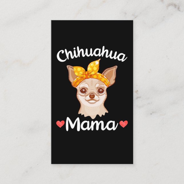 Carte De Visite Chihuahua Mama mère Amoureux des chiens (Devant)