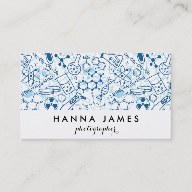 Carte De Visite Chimie Dessin Dessin Dessin De Plaque Dessin Perso (Devant)