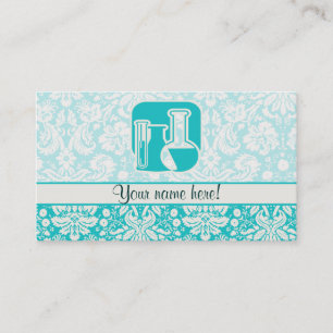 Carte De Visite Chimie turquoise