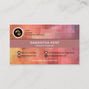 Carte De Visite Chimiste coloré créatif de molécules de polygone