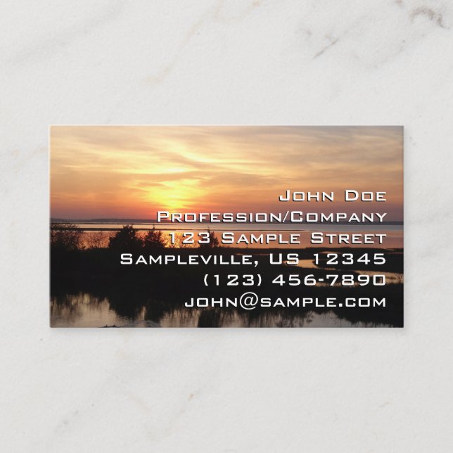 Carte De Visite Chincoteague Sunset II Virginia Paysage (Devant)