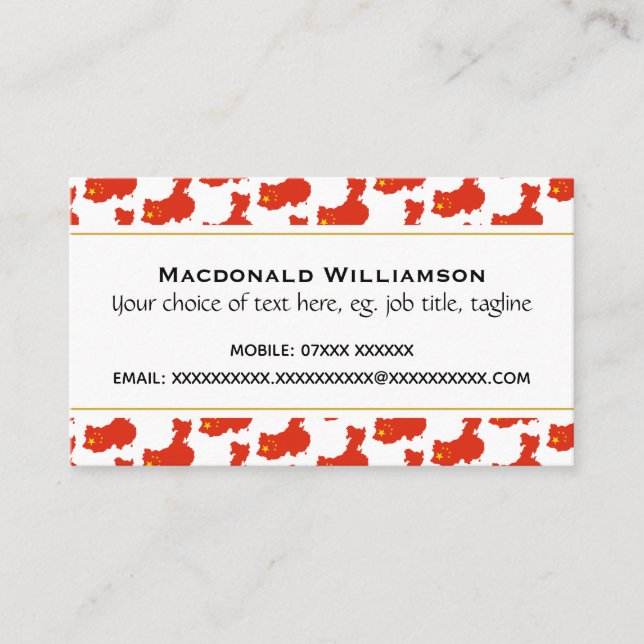 Carte De Visite CHINE Écriture chrétienne Jean 3:16 (Devant)