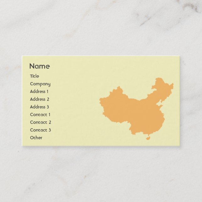Carte De Visite Chine - Entreprises (Devant)