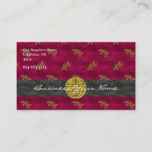 Carte de visite chinois asiatique à motifs
