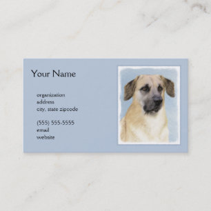 Carte De Visite Chinook (Oreilles Laissées) Peinture - Art Chien o