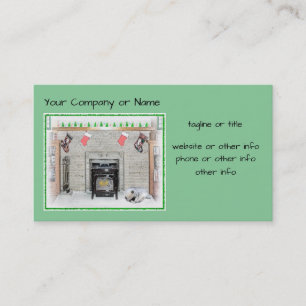 Carte De Visite Chiot de Noël de Keeshond par la peinture de