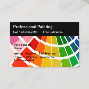 Carte De Visite Chips couleur des services de peinture professionn