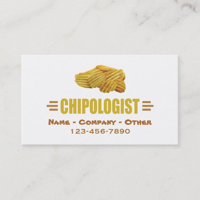 Carte De Visite CHIPSOLOGUE - Chips de pommes de terre humoristiqu (Devant)