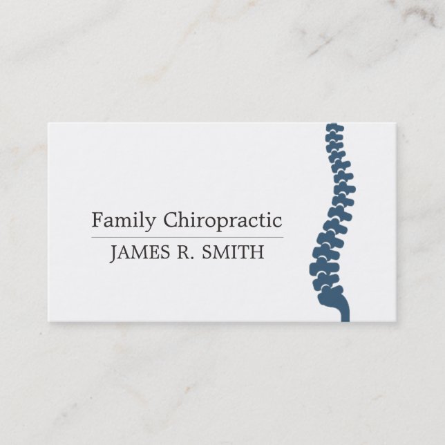 Carte De Visite Chiropracteur de chiropratique de la famille profe (Devant)