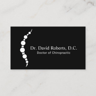 Carte De Visite Chiropracteur du logo de la spine personnalisée ch
