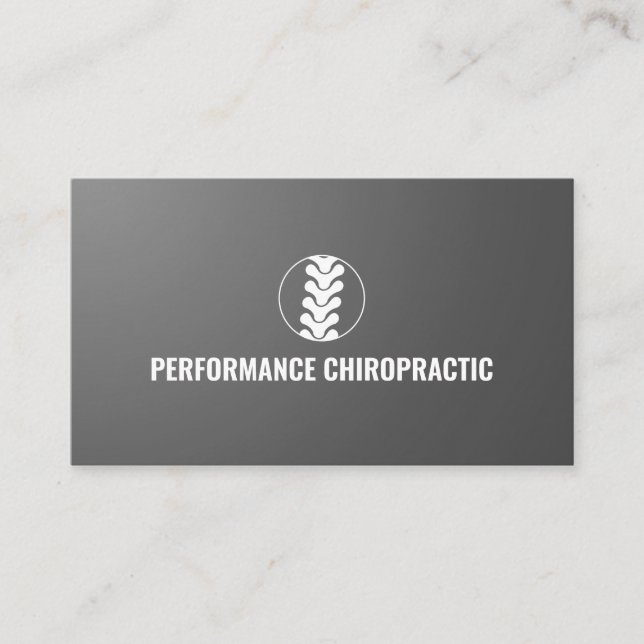 Carte De Visite Chiropracteur du logo professionnel de la colonne  (Devant)