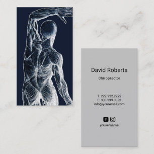 Carte De Visite Chiropractor Anatomie Arrière Chiropratique Marine