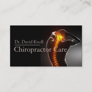 Carte De Visite Chiropractor Chiropractic Health Wellness Clinic