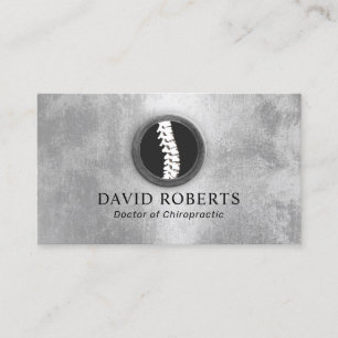 Carte De Visite Chiropractor Chiropractor Silver tendance