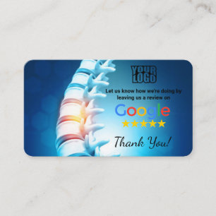 Carte De Visite Chiropractor Google Review Modèle Card Avec QR -
