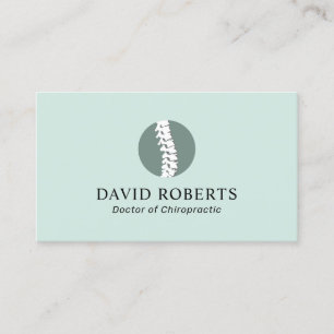 Carte De Visite Chiropractor Logo Chiropractor Mint Green