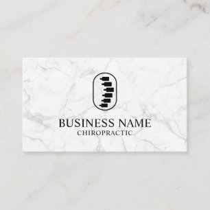 Carte De Visite Chiropractor Spine Logo Chiropractor Marbre