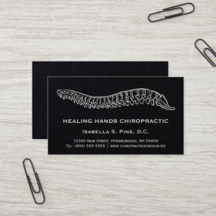 Carte De Visite Chiroprakteur tiré par la main d'heures de bureau