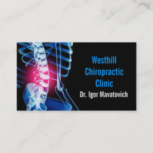 Carte De Visite Chiropraticien Chiropratique Clinique de bien-êtr