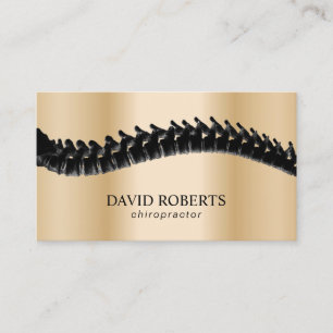 Carte De Visite Chiropraticien Chiropratique Spine Therapy Gold