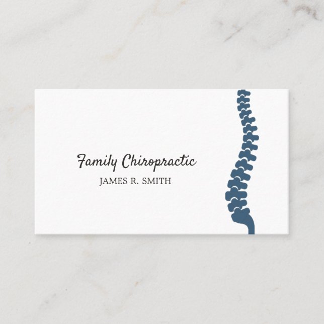 Carte De Visite Chiropraticien de la chiropratique familiale (Devant)