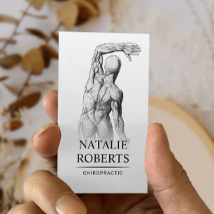 Carte De Visite Chiropraticien Élégant Anatomie Plaine Chiropratiq